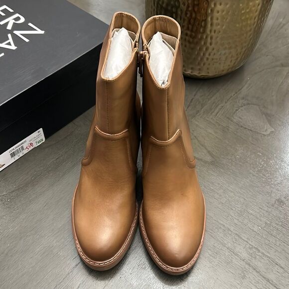 NATURALIZER CATIE WOMENS LEATHER HEELS MID-CALF BOOTS (WIDE) - Picture 6 of 9